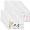 ASelected 48 Pezzi Buste Forate A4 Trasparenti Con Bottone