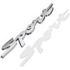 C-FUNN 3D Chrome Sport Logo Emblema Distintivo Metallo Decalcomanie Sticker Rosso/Argento/Nero per Auto Motor Racing - Argento