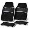 VENTUX GEAR Set 4 Tappetini Auto Universali in Moquette Antiscivolo || Colore Grigio || Anteriori e Posteriori || Protezione Interni Auto, Facili da Pulire
