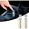 VOAKZEF 2 Pezzi Lampade retrò per auto,Luce interna dell'auto USB plug-in, Lampadina USB per auto,Lampada d'atmosfera interna dell'auto USB LED,Mini luce LED portatile per auto,camera da letto (Bianco)
