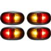 joonnair 4 Ovale 2 LED Luci di Posizione Laterali, Luci Ingombro 24V Camion, Indicatore Ingombro Adatto per Camion, Rimorchi e Camper