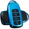 ATFIGII Custodia per chiave elettronica compatibile con Chery Omoda 5 Tiggo 7 Tiggo 8 Tiggo 8 Pro per Jaecoo 7, custodia protettiva in TPU, portachiavi a 4 pulsanti, colore: blu scuro