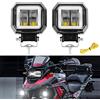 DREAMIZER Quadrato Fari anteriori Moto, 12V 24V Fari supplementari Moto, 6000K 40W 4000LM Motociclo del LED Fendinebbia compatibile con Jeep Wrangler ATV UTV Offroad Trattore Camion