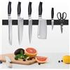 Tuevob Supporto Magnetico per Coltelli 50 cm - Autoadesivo in Acciaio Inox - Protezione da Parete per Cucina con Due Possibilità di Fissaggio