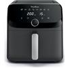 Moulinex Easy Fry Mega, Friggitrice ad Aria, Capacità Extra-Large 7.5 L, Fino a 8 Persone, 8 Programmi Preimpostati, Dimensioni Compatte, App con Ricette, Lavabile in Lavastoviglie, EZ855H, nera