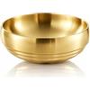 Simaixing Ciotola decorativa da 18,8 cm, color oro, per la decorazione della casa, in acciaio inox, per portachiavi, grandi ciotole in ottone per decorazione, piatto per caramelle per tavolo