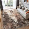 BEIMO Tappeto Salotto Pelo Corto, Moderno Tappeto Camera Da Letto, Tappeti Antiscivolo Lavabile, Tappeti Astratto per Cameretta, Soggiorno, Sala, Scendiletto, Marrone, 120x170cm