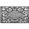 Sungmor Zerbino in ghisa resistente, 61 cm, grande, rettangolare, per porta d'ingresso, antiscivolo, per esterni, scarpiera, design vintage con nuvole e vite, tappetino decorativo per casa, giardino,