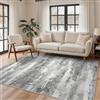 BEIMO Tappeto Salotto Pelo Corto, Moderno Tappeto Camera Da Letto, Tappeti Antiscivolo Lavabile, Grande Tappeti Astratto per Cameretta, Soggiorno, Sala, Scendiletto, Bianco Grigiastro, 160x230cm