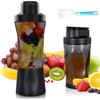 MeYuxg Mini Frullatore Portatile, 700 ml Frullatore Elettrico, USB Ricaricabile, Smoothie Maker con 6 Lame, Fresh Juice Frullatore, per Smoothie, Frullati di Frutta e Verdura(Nero, 6000 mAh)
