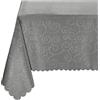BEAUTEX Tovaglia Ornamenti damascati - tovaglia Senza Ferro - tovaglia antimacchia e di Facile Manutenzione - tovaglia, Ovale 160x260 cm, Grigio Scuro