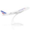 QIYUMOKE Modello aereo 1/400 per aereo Air France 747 con supporto (6 pollici) per aereo Boeing 747 in lega regalo per appassionati di aviazione o decorazione per display desktop