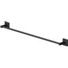 Lenz Porta asciugamani KOVA in nero opaco - Lunghezza 60 cm - Montaggio a parete - Per forare o incollare - Ideale per asciugamani da doccia di grandi dimensioni - Con superficie anti-impronte