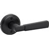 Kwikset Perth Maniglia per porta maniglia, monofacciale per armadi, doppie porte francesi e dispensa, nero opaco, reversibile interno push/pull leva, con protezione Microban