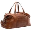 SID & VAIN® borsa viaggio tracolla vera pelle AUBURN grande borsone bagaglio a mano sportiva duffle bag weekend uomo donna marrone prodotto artigianale