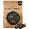 BAMBOO STORY Crudo | BAMBOO STORY | Pasta di Cacao in Bottoni | Criollo | Biologico/BIO | 100% Cacao | Senza zuccheri aggiunti | 1,8 kg | Origine 100% Perù