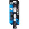 BETO Mini pompa per bicicletta con valvole Presta/Schrader, 300 PSI, pompa ad aria HI-P/HI-V Dual Mondus per bici da corsa, mountain bike, BMX, argento