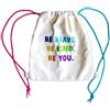 Papierdrachen Sacca da palestra per tempo libero, sport, addio al celibato e scuola - tela stampata con coulisse - design amorevole per bambini e adulti, Be Brave, Be Kind, Be You