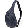 Baggallini Securtex Anti-Theft Triple Zip Sling-Travel Backpack Crossbody-RFID Wallet, Borsa a Tracolla Donna, Marina Francese, Taglia Unica