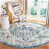 Safavieh Tappeto Boho per soggiorno, sala da pranzo, camera da letto, collezione Madison, a pelo corto, 122 x 122 cm, colore: blu navy e azzurro