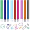 Carehabi Ricariche Penne Cancellabili Compatibili con Legami - 18 Pezzi Refill Inchiostro Gel Termosensibile 0.7mm in 9 Colori Assortiti, Alta Capacità 185 Metri per Scuola e Ufficio