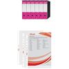 Esselte Set Esselte OXFORD G85 6x Registratore con Custodia, f.to Protocollo (23x33cm), Dorso 8 cm, Fucsia, 6 pezzi, 390785900 + 100 Buste A4 trasparenti antiriflesso perforate, 395613000