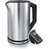 Arendo - Bollitore in acciaio inox con regolazione della temperatura 40-100 gradi in incrementi di 5 - Design a doppia parete - Modello ELEGANT - 1,5 litri - 2200 W - Bollitore con indicatore di