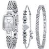 BERNY Petite Orologio per Donna Orologi da Braccialetto Diamond Accented Case 3ATM Impermeabile Moda Donna Orologio e Bracciale Set