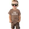 CM C&M WODRO Maglietta Big Brother per Bambino, Grande Fratello T-Shirt per Bambino, Estate, Manica Corta, Top, T-Shirt, Camicia, Bambino, T-Shirt per Bambini, marrone, 5-6 Anni