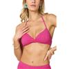 Goldenpoint Donna Costume da Bagno Lily - Parte Alta del Bikini - Triangolo Fisso con Arricciatura e Spalline Sottili con Lavorazione Matelassé Taglia 4B Colore Fucsia