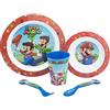 Stor Set 5 pezzi bambini Nintendo Super Mario, senza BPA, con piatto fondo, piatto piano, bicchiere e posate, lavabili e riutilizzabili