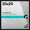 Americanflat, Cornice portafoto con plexiglass lucido, 50,8 x 50,8 cm, collezione Streamline, quadrata, con bordo sottile, per esposizione a parete, con accessori per appenderla, nero