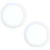Eglo set di 2 faretti da incasso a LED Fueva 1, Ø 22,5 cm, metallo fuso e plastica, 2 faretti da incasso a LED in bianco, faretto da incasso a LED piatto, bianco neutro