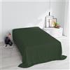 Italian Bed Linen Lenzuolo Sopra MAX COLOR Singolo 150x300 cm, 100% Cotone Made in Italy - Lenzuola Letto Singolo in Tinta Unita - VERDE OLIVA