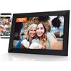 Cytem Cornice digitale da 10,1 pollici, con Wi-Fi e framework antiriflesso, memoria da 32 GB, sensore di movimento, immagine automatica, cornice elettronica touch screen IPS 1280 x 800, nero