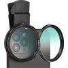 PATIKIL Obiettivo per fotocamera del telefono da 52 mm, lente polarizzata circolare con filtro colorato graduato a clip, per la maggior parte degli smartphone e delle fotocamere DSLR, verde