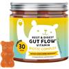 Bears with Benefits - Gommose Bromelina - Probiotici, Digestione - 30 pezzi | Rest & Digest Gut Flow - Probiotici e Bromelina, Inulina, Vitamina B6 - Cura da 1 mese - Senza Zuccheri Aggiunti, Vegano