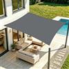 LOVE STORY Vela Ombreggiante Impermeabile 2.5x4m Rettangolare, Tenda a Vela Oxford, Protección Rayos UV per Esterno, Giardino, Terrazza, Antracite