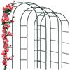 Forever Speed 3PCS Arco per Rose in Metallo per Rampicanti in Acciaio Verniciato a Polvere, Decorazione da Giardino e Decorazione 240 x 140 x 38 cm, Verde