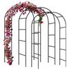 Forever Speed 3PCS Arco per Rose Rampicanti, Decorazione Giardino, Garden Pergolas Metallo Arco Sostegno per Piante Rampicanti 240 x 140 x 38 CM/Nero