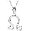 VIKI LYNN Collana da donna in argento Sterling 925 con zirconia cubica, motivo: segni zodiacali, argento, colore: Leo, cod. JPFP001793
