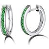 FANCIME Orecchini a Cerchio per Donna in Argento Sterling 925 Placcato Oro Oro Bianco con Zirconia Cubica, Diametro: 18 mm