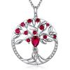 Jiahanzb Collana Albero Della Vita con Cristalli di Zirconia Cubica Collana Donna, Idee Regalo Festa Della Mamma Regalo Donna Originale per Mamma Lei Compleanno Anniversario