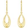 forme di Lucchetta - Orecchini Goccia in Oro Giallo 14 carati con monachella, Orecchini Donna d'Oro Vero