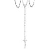 fish Rosario In Argento 925 Con Ciondolo A Croce Lunghezza 50cm