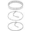 Calvin Klein Set di 3 Braccialetti da Donna Collezione CK STACKED in Acciaio Inossidabile - 35000837