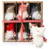 COM-FOUR® 6x ciondoli di Babbo Natale premium per l'albero di Natale, incantevoli ciondoli con statuette di alberi di Natale come appendini, decorazioni natalizie o etichette