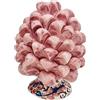 sicilia bedda - Pigna Siciliana con Piede Decorato - Modello Maioliche - Ceramica di Caltagirone (Altezza 12 x 8, Rosa)