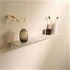 Designfabrik Hamburg Design Amburgo Mensola Doccia Senza Foratura | Mensola da Muro Autoadesiva per Bagno e Cucina | Mensola Bagno Moderno in Alluminio | 58 cm | Bianco satinato