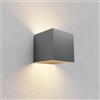 NUOVA GERMANY Lampada a parete Applique Cubo a LED IP65 per interno/esterno 12W Regolabile 1000lumen Moderno Alluminio (Bianco, Luce Calda 3000K)